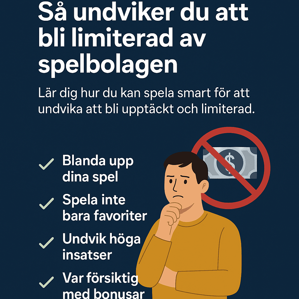 Så undviker du limitering hos spelbolag (praktiska tips)